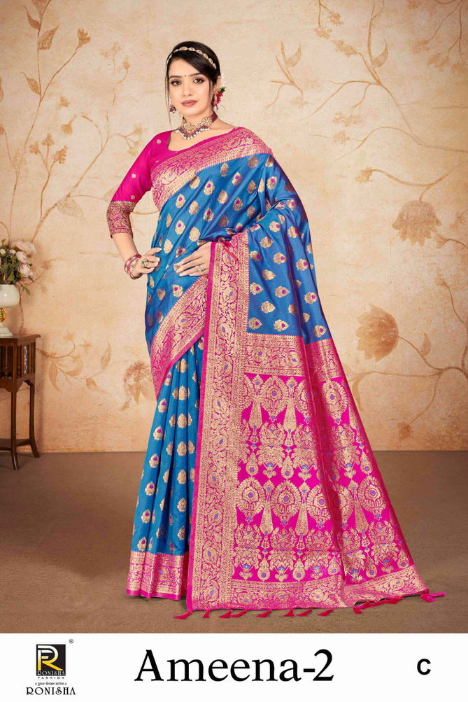 Ameena 2 By Ronisha Designer Banarasi Silk Sarees Order In India
